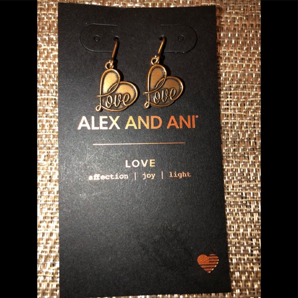 Alex And Ani LOVE💖 Drop Earrings - Picture 7 of 7
